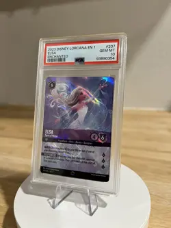 2023 DISNEY LORCANA THE FIRST CHAPTER ENCHANTED ELSA SPIRIT OF WINTER PSA 10 - Image 3