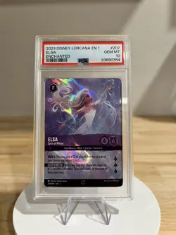 2023 DISNEY LORCANA THE FIRST CHAPTER ENCHANTED ELSA SPIRIT OF WINTER PSA 10 - Image 5