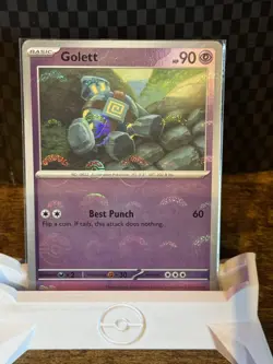 Pokemon TCG Black Bolt Golett 042/086 Reverse Holo Pokeball Pack Fresh - Image 2