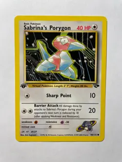 SABRINA’S PORYGON - 1st Edition Gym Challenge - 98/132 - Common - Pokemon - NM - Image 1