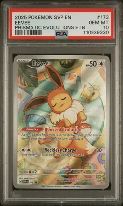 Pokemon 2025 Eevee 173 Black Star Promo Prismatic Evolutions ETB GEM MINT PSA 10 - Image 1