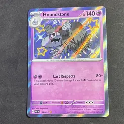 Houndstone 168/091 SV: Paldean Fates Shiny Rare Holo Pokemon TCG English - Image 1