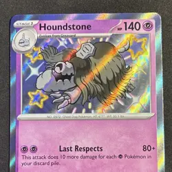 Houndstone 168/091 SV: Paldean Fates Shiny Rare Holo Pokemon TCG English - Image 2