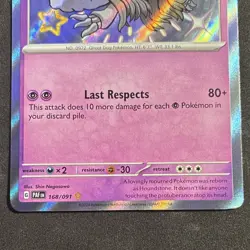 Houndstone 168/091 SV: Paldean Fates Shiny Rare Holo Pokemon TCG English - Image 4