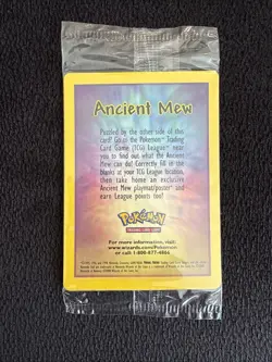 Ancient Mew SEALED Pokemon Unopened 2000 Movie Promo Holo Card X1 - RARE PROMO - Image 4