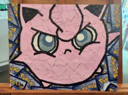 Jiggly Puff Pokemon Trading Card Collage Artwork (8x10) - Image 1