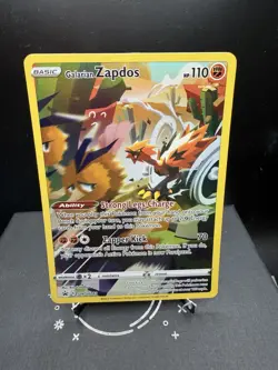 Pokemon TCG SWord & Shield Galarian Zapdos SWSH283 Full Art Black Star Promo NM - Image 1