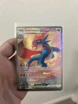 2025 Pokemon TCG Salamence EX Full Art Holo Journey Together 187/159 NM - Image 3