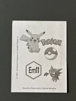 Pikachu Pokemon Slammer Sticker #Em11 Kanto Peru Edition - Image 2