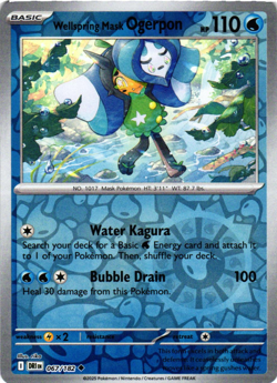 Pokemon TCG Wellspring Mask Ogerpon 067/182 Sv10 Destined Rivals Reverse Holo NM - Image 1