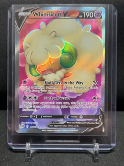 Whimsicott V 160/172 Full Art Ultra Rare Holo 2022 Pokemon Brilliant Stars NM - Image 1