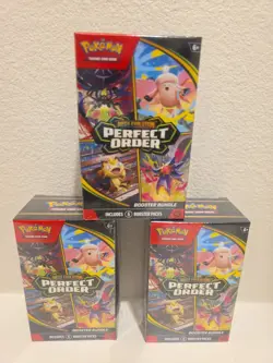 Pokemon Perfect Order Booster Bundle Lot of MEGA EVOLUTION TCG PACKS CCG SEALED - Image 1