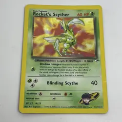 Rocket's Scyther 2000 Pokemon Gym Heroes Unlimited Rare Holo 13/132 MP Vintage - Image 1