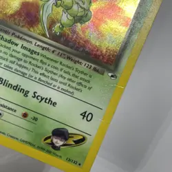 Rocket's Scyther 2000 Pokemon Gym Heroes Unlimited Rare Holo 13/132 MP Vintage - Image 5
