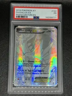 Pokemon Dialga EX XY Phantom Forces Secret Rare Full Art #122 PSA 1 - Image 1