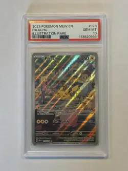 2023 POKEMON MEW EN-151 ILLUSTRATION RARE #173 PIKACHU PSA 10 - Image 1