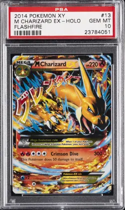 2014 POKEMON XY FLASHFIRE #13 M CHARIZARD EX PSA 10 - Image 1