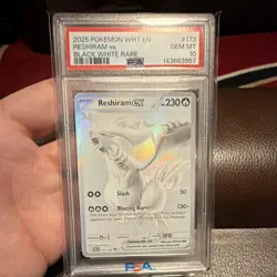 Pokemon TCG Reshiram ex Holo Sv: White Flare 173/086 Black White Rare PSA 10 - Image 1