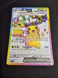 Pokemon TCG Pikachu ex 219/191 Sv08: Surging Sparks Holo - Image 5
