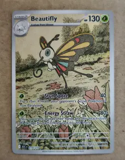 Pokemon TCG Beautifly 219/217 Ascended Heroes Illustration Rare Near Mint - Image 1