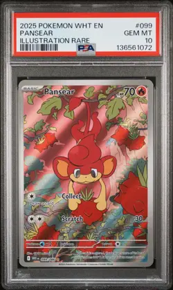 Pokemon White Flare Pansear 099 PSA 10 - Image 1