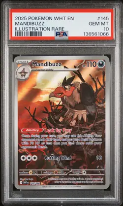 Pokemon White Flare Mandibuzz 145 PSA 10 - Image 1