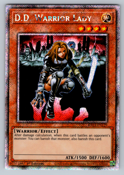 D.D. Warrior Lady Yugioh RA03-EN129 Platinum Secret Rare PSR NM - Image 1