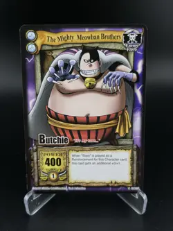 One Piece Quest Begins 2005 CCG Butchie Mighty Meowban Brother Non-Holo CH033 LP - Image 1
