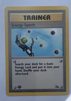 1st Edition Energy Search 59/62 - Fossil Set - Pokemon TCG - Near Mint (NM) - Image 1