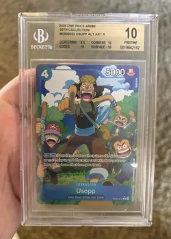 One Piece Usopp Alternate Art 25th Collection Beckett 10 Rare EB02-022 2025 POP2 - Image 1