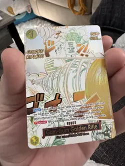 One Piece CCG OP15-116 Gum-Gum Golden Rifle Manga Alt Art NM - Image 1