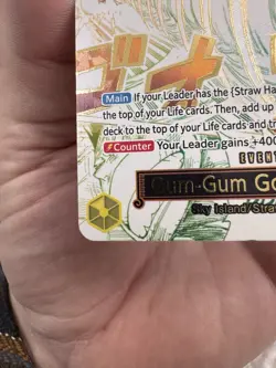 One Piece CCG OP15-116 Gum-Gum Golden Rifle Manga Alt Art NM - Image 5