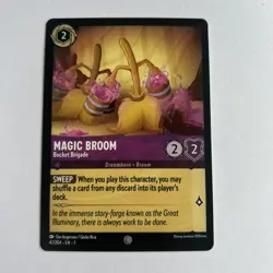 Disney Lorcana Demo Magic Broom - Bucket Brigade Card - Rare - Image 1
