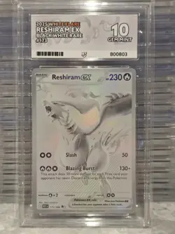 Reshiram ex 173/086 White Flare Gem Mint Pokemon TCG - ACE 10 Gem Mint - Image 1