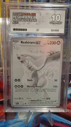 Pokemon Reshiram EX White Flare | 173/086 | Perfect Subgrades | Ace 10 - Image 2