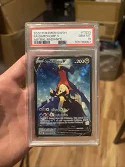 2022 POKEMON SWORD & SHIELD ASTRAL RADIANCE #TG23 FULL ART/GARCHOMP V PSA 10 - Image 1