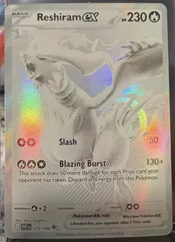 Pokemon TCG Reshiram EX White Flare English Holo Card 173/086 Ultra Rare - Image 1