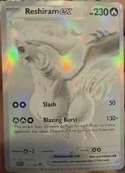 Pokemon TCG Reshiram EX White Flare English Holo Card 173/086 Ultra Rare - Image 3