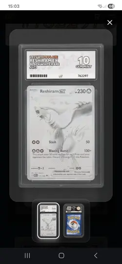 Reshiram EX 173/086 White Flare ACE 10 English Pokemon Card. ALL SUBGRADES 10's. - Image 3