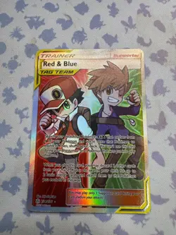 Red & Blue Tag Team 234/236 Pokemon TCG Full Art Trainer Cosmic Eclipse - Image 2