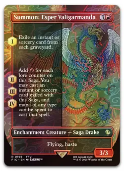 Summon: Esper Valigarmanda (Borderless) #198 (Foil) NM Final Fantasy Magic MTG - Image 1