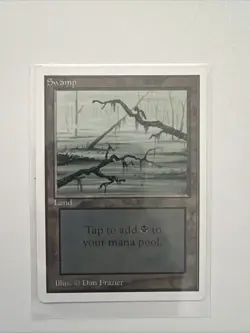 Magic The Gathering MTG SWAMP (C) Unlimited Edition LP Lightly Played - Image 1