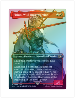 1x Firion, Wild Rose Warrior, Foil, Borderless Art, Final Fantasy, MTG NM - Image 1