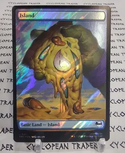 Surge FOIL Full Art ISLAND mtg NM Teenage Mutant Ninja Turtles 1 Basic Land - Image 1