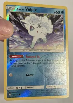 Pokemon Card Cosmic Eclipse Alolan Vulpix 39/236 Common Reverse Holo VLP - Image 2