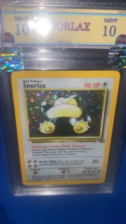 Snorlax 11/64 Graded 10 Mint PGC pokemon holo 1999 - Image 5