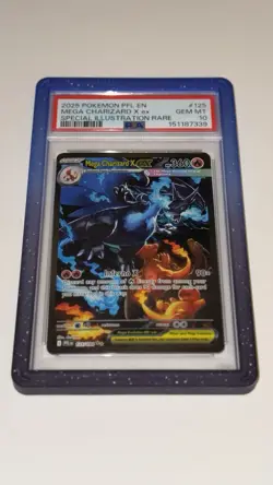 Pokemon TCG Mega Charizard X ex 125/094 PSA 10 SIR Foil English 2025 - Image 1