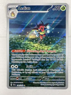 Ledian IR 144/142 Sv07: Stellar Crown Illustration Rare Holo Pokemon TCG NM - Image 1