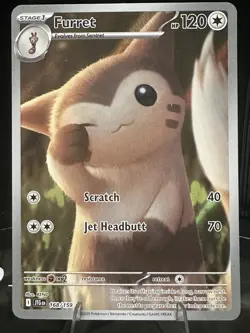 Pokemon Furret 168/159 Sv09: Journey Together Illustration Rare Holo 120 HP - Image 1