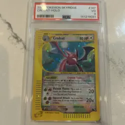 Pokemon TCG Crystal Crobat Holo Skyridge 147/144 Vintage Psa 3 - Image 1